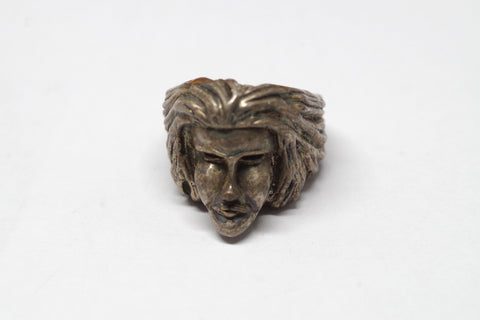 Gorgeous Woman's Visage Sterling Silver Ring