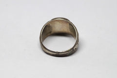 12kt Gold on Sterling Silver Round Signet Ring