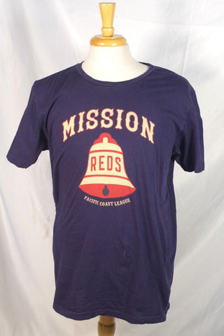 San Francisco Mission Reds Pacific Coast League T Shirt - Sz L