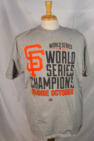 2014 San Francisco Giants World Series Champions Orange October T Shirt - Sz 2XL