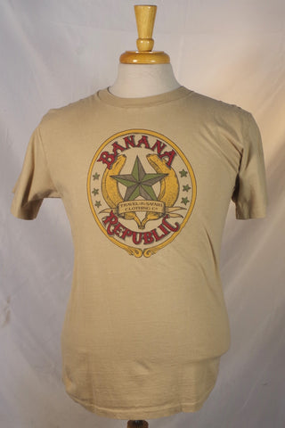 Vintage Tan Banana Republic T Shirt - Sz M