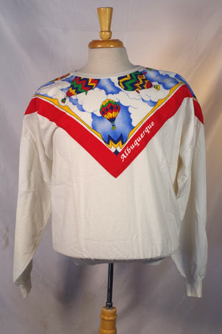 Vintage Albuquerque Hot Air Balloon Long Sleeved Shirt - Sz L