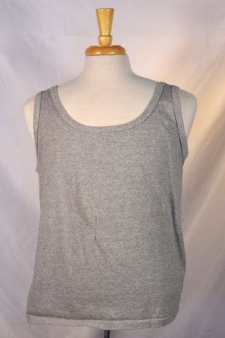 Gray 100% Cotton Tank Top - Sz L