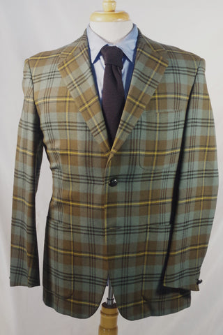 1960s Scotch House Multicolored Plaid Sport Coat - Sz 42