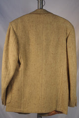 Vintage 1940s Brooks Sportswear CA Tan Tweed Sport Coat - Sz 35