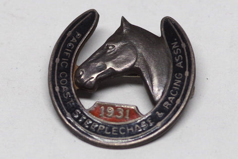 1931 Silver Pacific Coast Steeplechase & Racing Association Pin