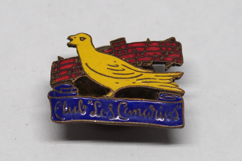 Bright Mexican "Club Los Canarios" Enamel Bird Tie Pin