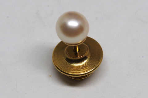 Gilt Backed Elegant Pearl Tie Pin