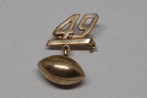 Vintage "49" Dangling Football Pin