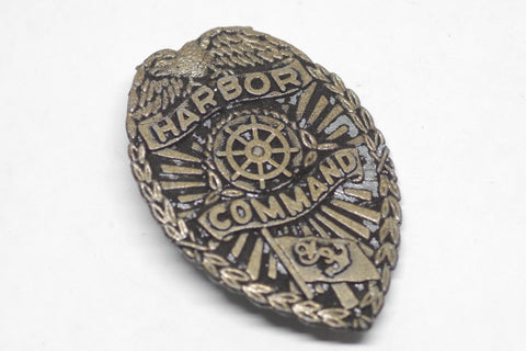 Bold Silver Harbor Command Shield Badge