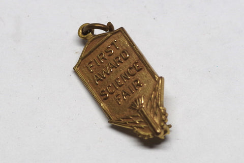 Vintage First Award Science Fair Pin/Pendant