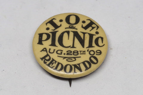 Amazing 1909 Redondo I.O.F Picnic Pin