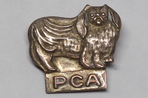 Vintage Sterling Silver Pekingese Club of America Pin