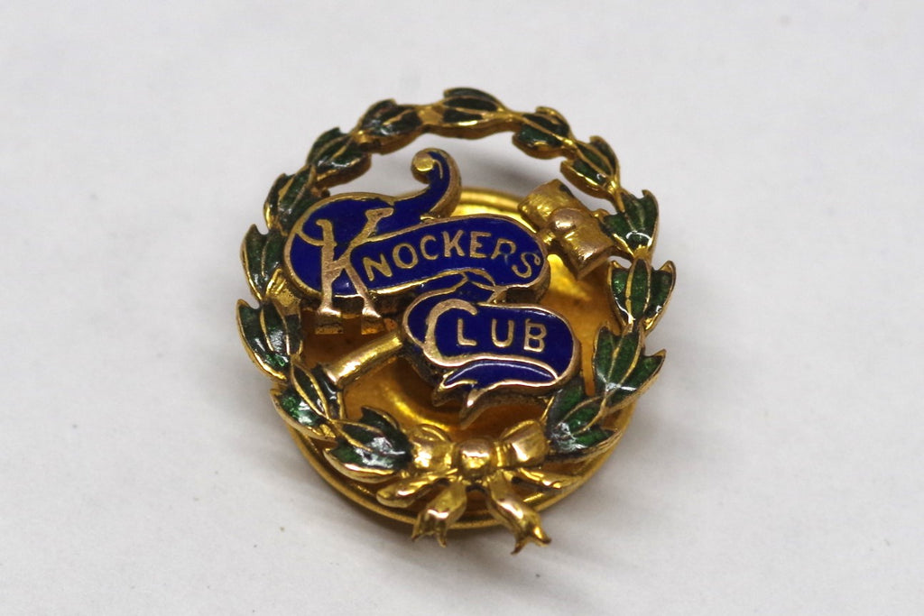 Vintage Knocker's Club Enamel Tie Pin