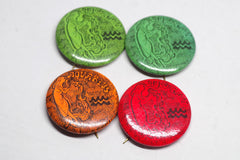 Psychedelic 1960s Zodiac Pins