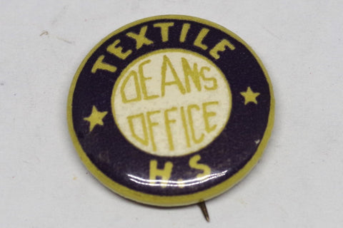 Vintage Textile High School Dean's Office Pin