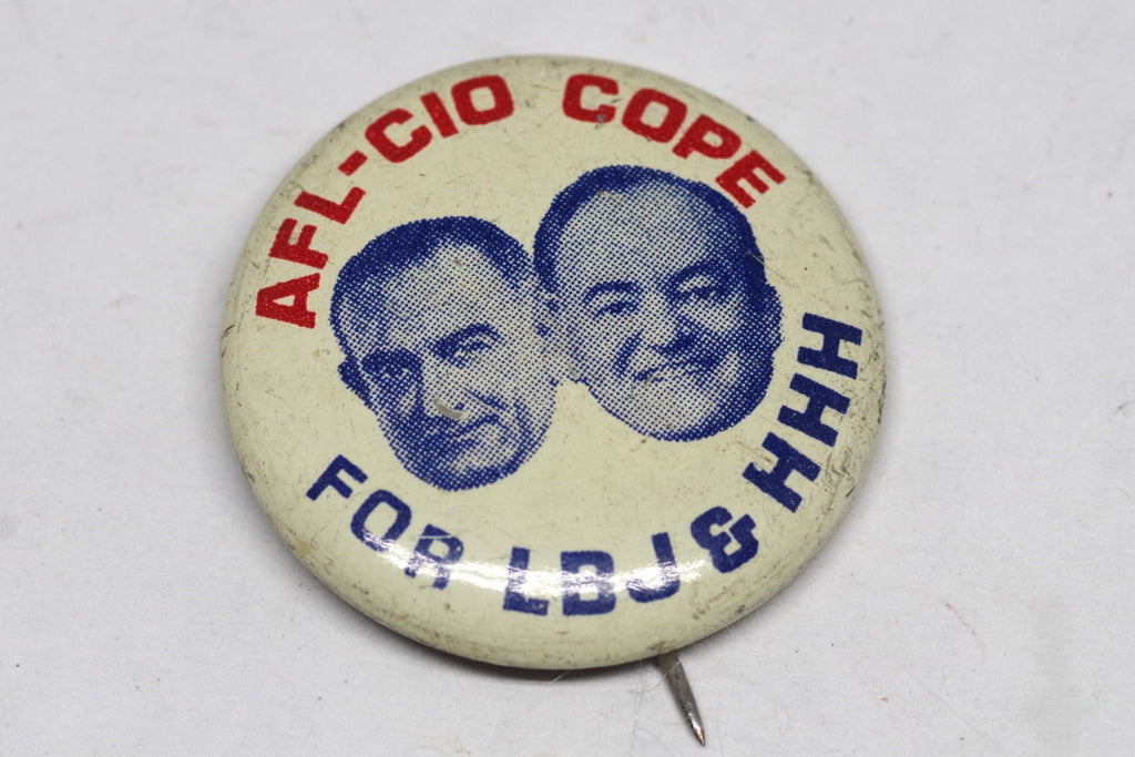 1964 Lyndon B. Johnson AFL-CIO COPE Campaign Pin