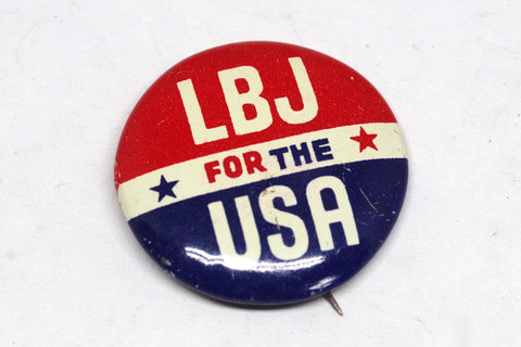 LBJ For the USA Campaign Pin