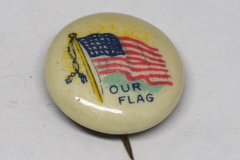 Tiny Vintage "Our Flag" American Flag Pin