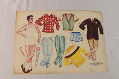 Vintage Mexican Paper Hombre Dolls