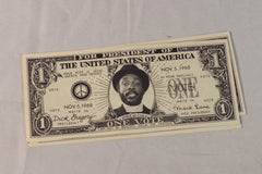 1968 Dick Gregory Write-In Campaign Dollar Bill