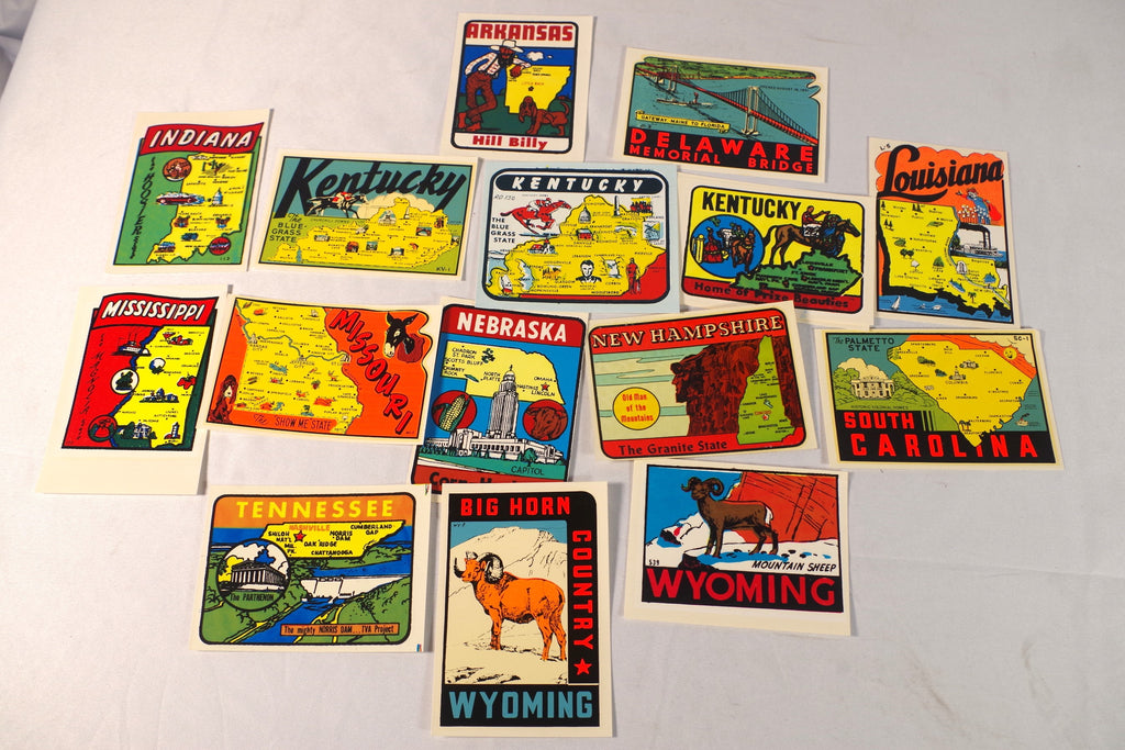 Gorgeous 1950s United States Window Decals