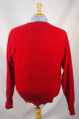 Ballantyne Red Scottish Cashmere Sweater - Sz 42