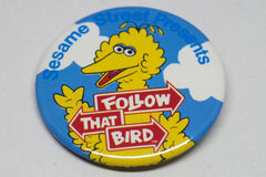 Incredible 1985 Sesame Street "Follow That Bird" Pins