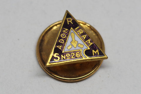 Vintage Adoniram SRM Masonic Enamel Tie Pin