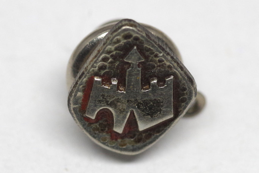 Vintage Silver English Castle Tie Pin