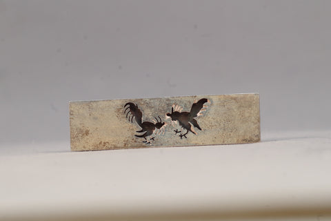 Taxco Roosters Silver Money Clip