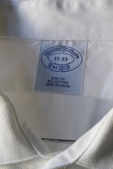 Brooks Brothers White Tuxedo Slim Fit Dress Shirt - Sz 17 - 33