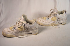 Air Jordan 4 Retro Pure Money White Sneakers - Sz 12