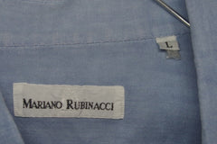 Mariano Rubinacci Lightweight Blue Dress Shirt - Sz L