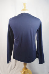 Arpenteur Lyon French Navy Blue Cotton Pocketed Long-Sleeved Men's Shirt - Sz XL