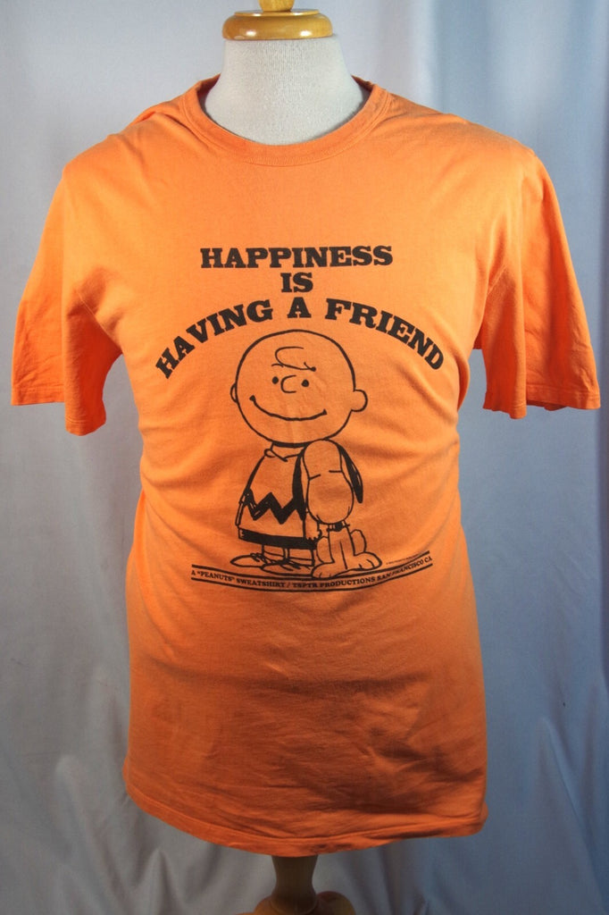 TSPTR Peanuts "Happiness is Having a Friend" Charlie Brown Shirt - Sz XL