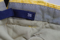 Incotex Venezia Bright Yellow Men's Corduroy Pants - Sz 36