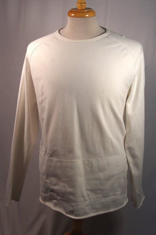 Arpenteur Lyon French White Cotton Pocketed Long-Sleeved Men's Shirt - Sz XL