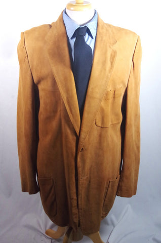 Vintage Los Angeles Sportogs Weatherproof Light Suede Leather Jacket - Sz 44