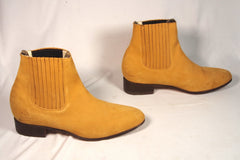 Vintage El Canelo Light Suede Ankle Boots - Sz 12.5