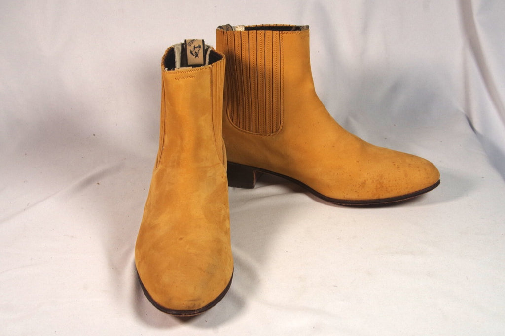 Vintage El Canelo Light Suede Ankle Boots - Sz 12.5