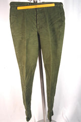 Cordings Soft Olive Green Moleskin Men's Trousers - Sz 38
