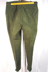 Cordings Soft Olive Green Moleskin Men's Trousers - Sz 38