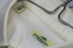 Borrelli Napoli White Cotton Men's Dress Shirt - Sz 16/41