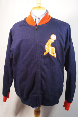 Ebbets Field Flannels USA-Made Cotton San Francisco Seals Varsity Jacket - Sz XL