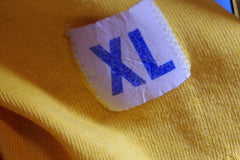 Mustard Yellow Athletic Physical Education Jersey Men's Tee Shirt - Sz XL