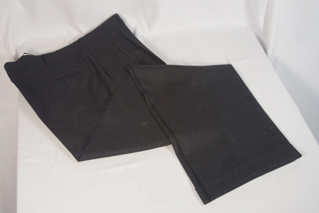 Coal Gray Wool Men's Trousers - Sz ~38