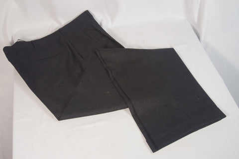 Coal Gray Wool Men's Trousers - Sz ~38