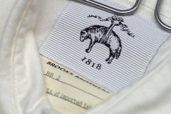 Brooks Brothers White Oxford Cotton Sleeveless Button-Down Dress - Sz BB2 (~34)