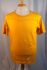 Mustard Yellow Athletic Physical Education Jersey Men's Tee Shirt - Sz XL
